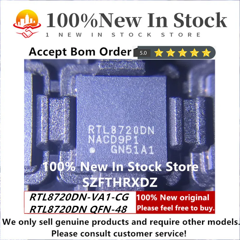 

100% NEW ORIGINAL RTL8720DN-VA1-CG QFN-48 RTL8720DN Logic IC