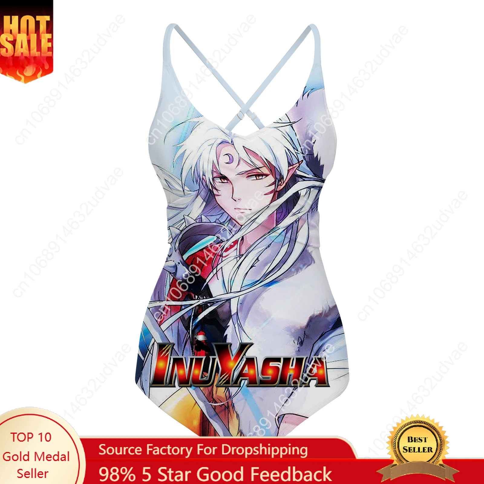 

Inuyasha Sesshomaru Swimsuit Womens Sling Swimsuits Personalized Sexy Swimwear Pool Party Beach Bikini Customize Bathing Suits
