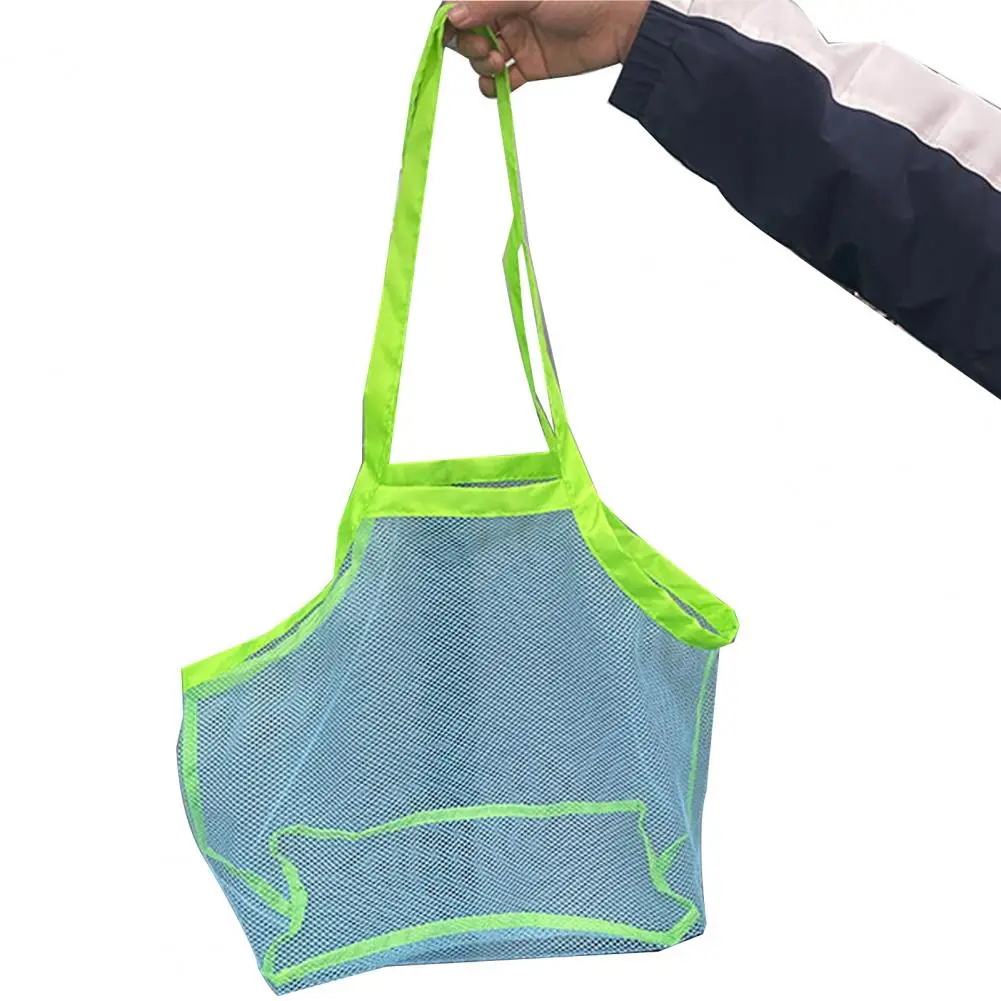 Travel Kids Toys Storage Bags Beach Mesh Bag Oxford Cloth Large Portable Handle Tote Storage Net Bag Outdoor Supplies