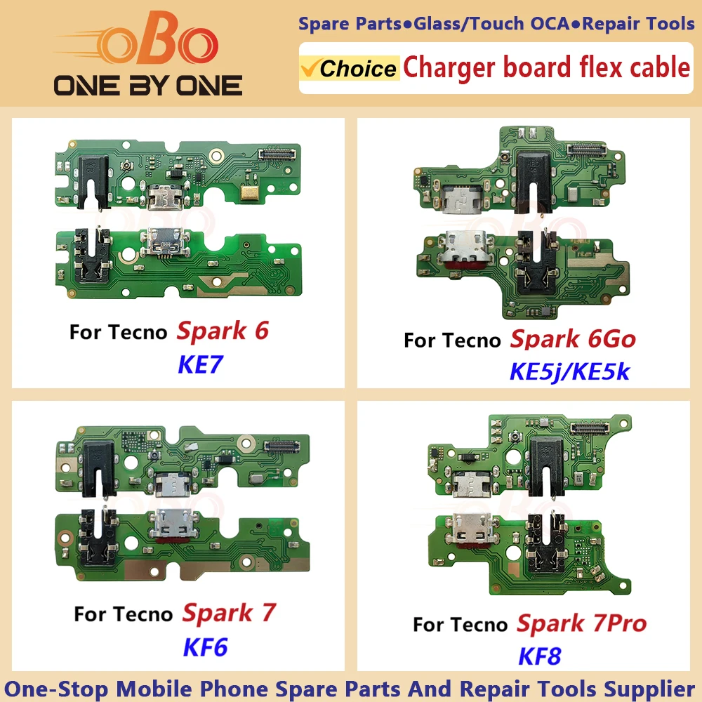 USB Charging Port Board For Tecno Spark 4 Lite 6 Go 5 AIR 7 PRO KE5 KE6 KE7 KF6 KF8 Charger Dock Connector Flex Cable Repair