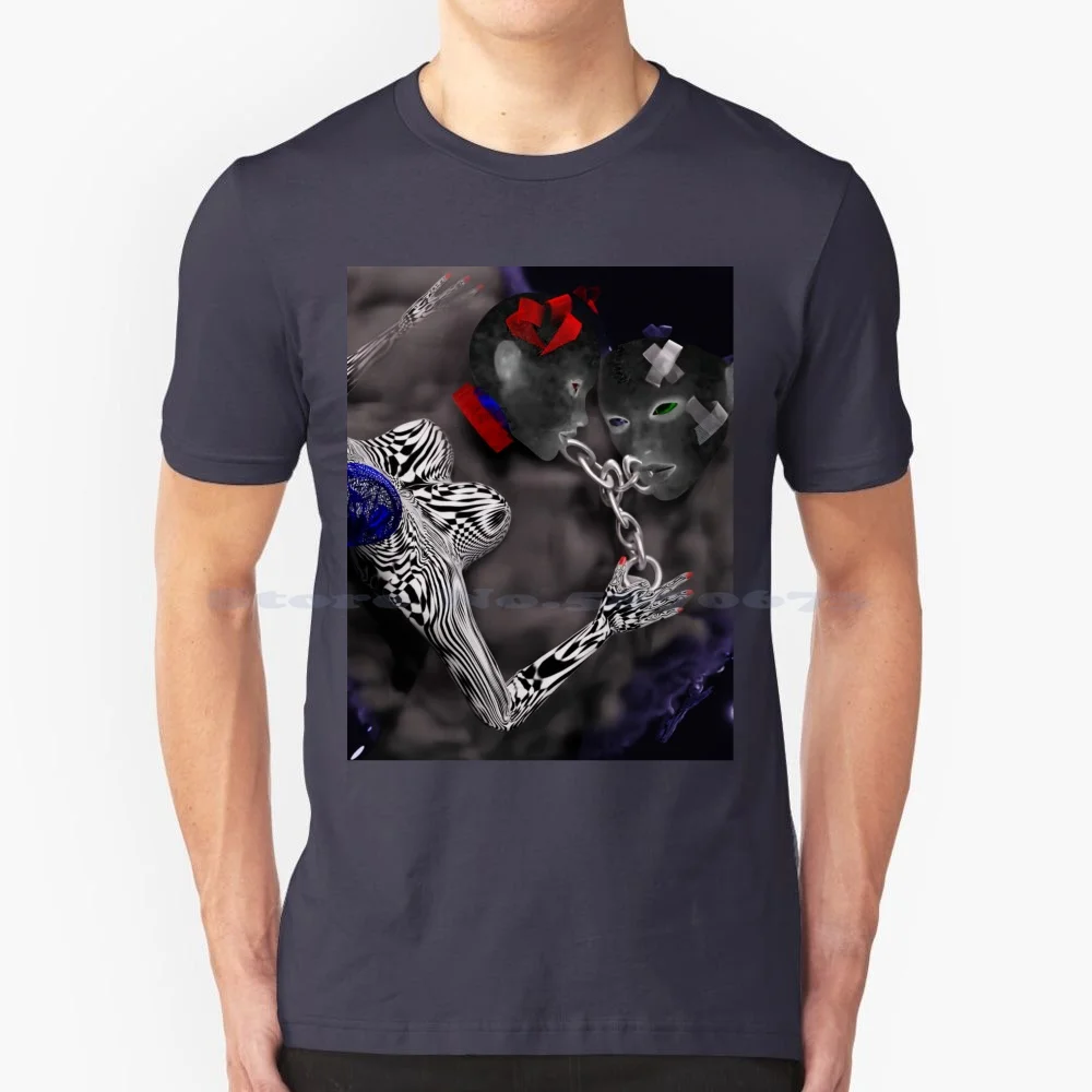 Art&math T Shirt 100% Cotton Tee 3d Dark Love Mood Search Crypto Cool Active Colorfull