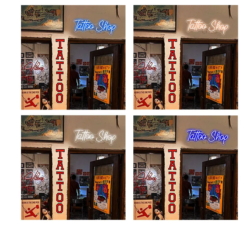 

TATTOO Neon Signs LED Neon Lighting Signs Salon Studio Wall ShopTattoo Salon Studio Shop LED for Business Stores Logo Window