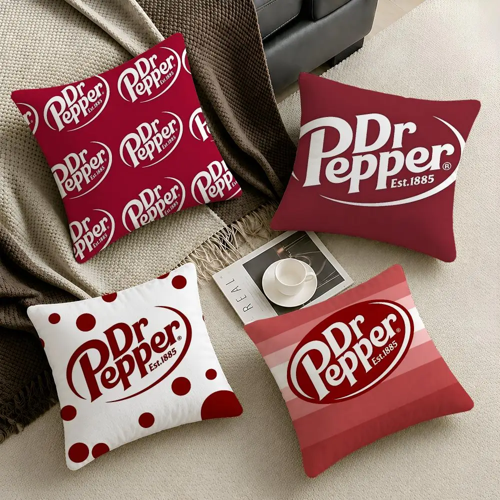 Soda Dr P-Pepper Retro Cushion Cover  Throw Pillow Soft Short Plush Cozy Durable Colorfast For Sofa Bedroom Home Decor Gift