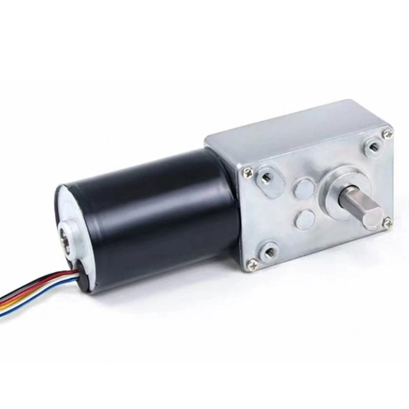 Motoriduttore a vite senza fine DC elettrico senza spazzole da 70 kg a coppia elevata 12 V 24 V 8-470 giri/min con regolazione della velocità PWM invertita autobloccante