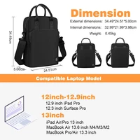 WIWU Laptop Bag for MacBook Air 13.6 2025 Waterproof Shoulder Bag for MacBook Pro 13 Air 13 Carry Case for iPad Pro Air 13 12.9 - Image 3