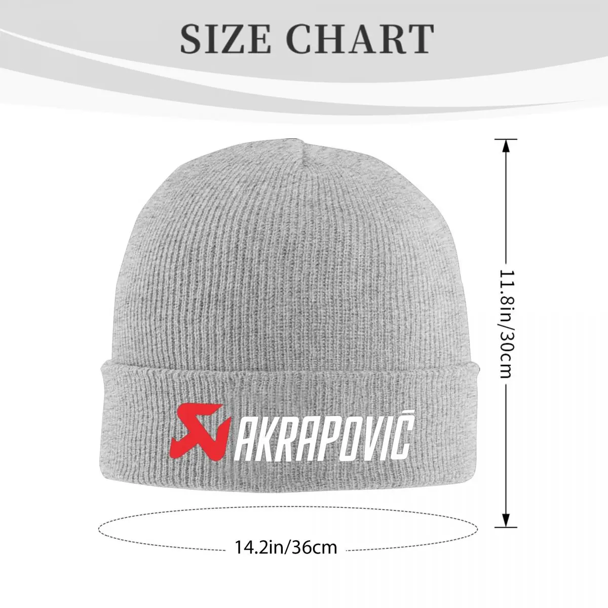 Akrapovics Logo AKS Motorcycle Exhaust Warm Knitted Cap Bonnet Hat Autumn Winter Outdoor Beanies Hats for Men Women Adult