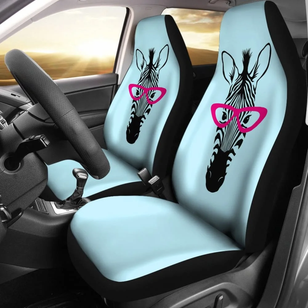 

Zebra Wear Pink Glasses Car Seat Covers 212101,Pack of 2 Universal Front Seat Protective Cover