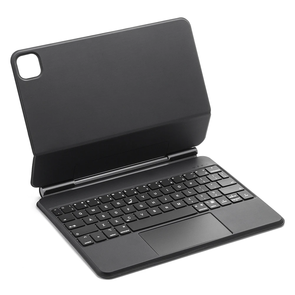 

For iPad Pro 13 (2024) Bluetooth-compatible Keyboard Magnetic Touchpad Keyboard with Tablet Case - Black