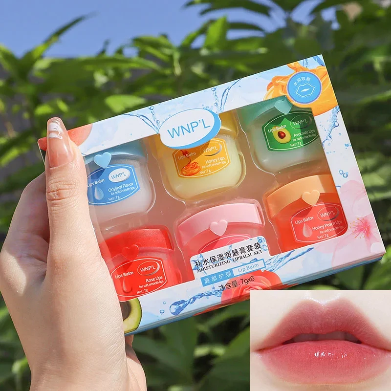 

4/6/8pcs Colorful Moisturizing Lip Balm Set Lipstick Makeup Natural Plant Base Moisturizer Lip Balm Anti-Cracking Lips Care