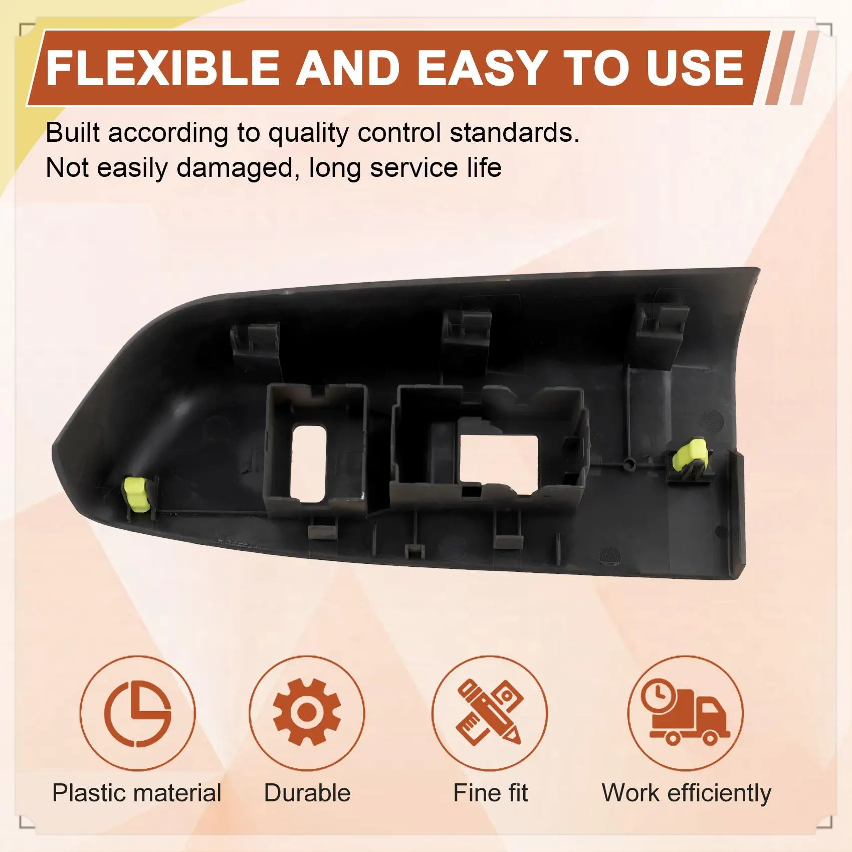 Car Window Lift Switch Panel Trim Cover For Toyota Sequoia 2006-2021 Armrest Upper Panel