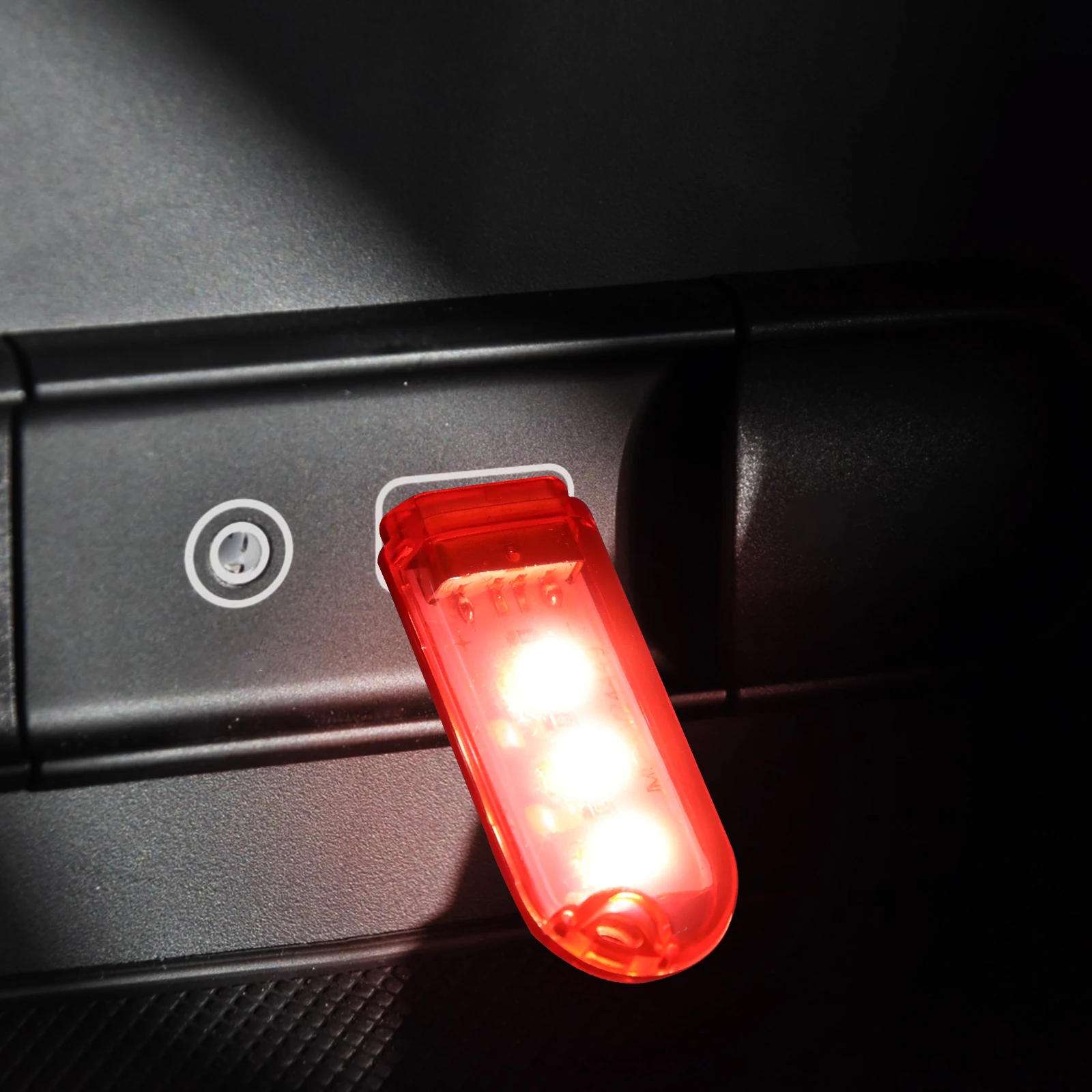 

LED Night Portable Keyboard Small Computer Lamp for Laptop Desktop Red PVC Durable Energy-saving Travel-friendly Hole Practical