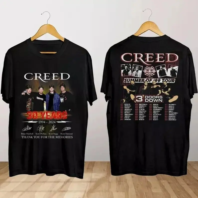 Creed 2024 Tour Summer of ’99 Tour T Shirt, Creed Band Shirt