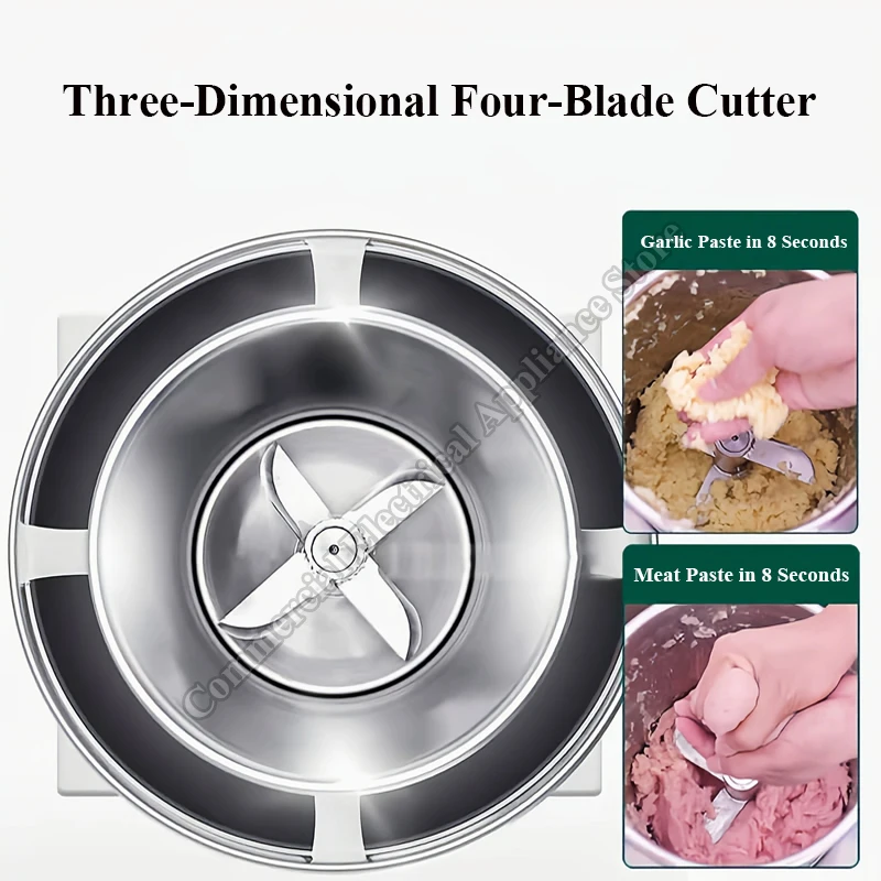 Meatball Beater Machine Commercial Shrimp Slippery Maker Meat Grinder Mincer Machine Electric Meat Mud Making Machine