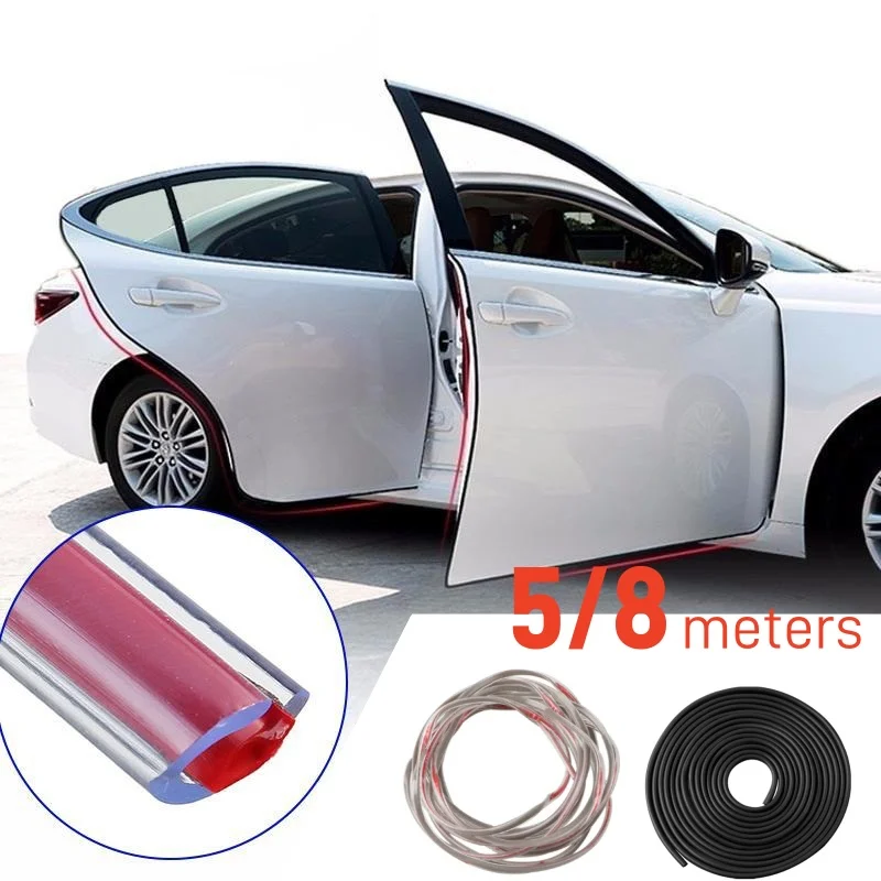 

5/8 м ПВХ защитная полоса для края двери автомобиля, противоударная полоса для дверей, дверные молдинги, клейкая защита от царапин