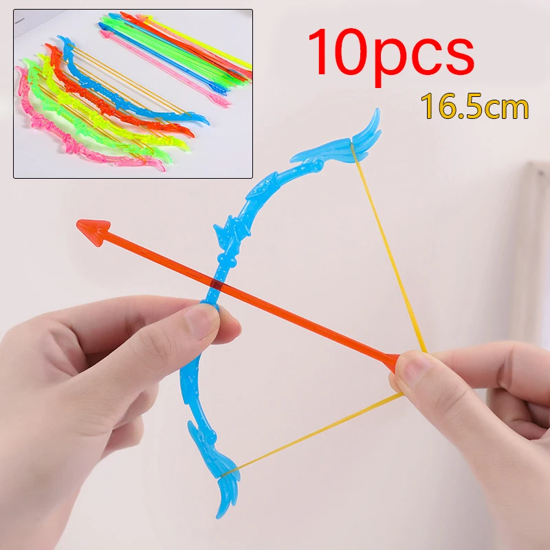 小さな弓のおもちゃの弓と矢のセット,プラスチックの小さな弓のおもちゃ,子供の屋内と屋外のスポーツ,幼児教育の贈り物,10個