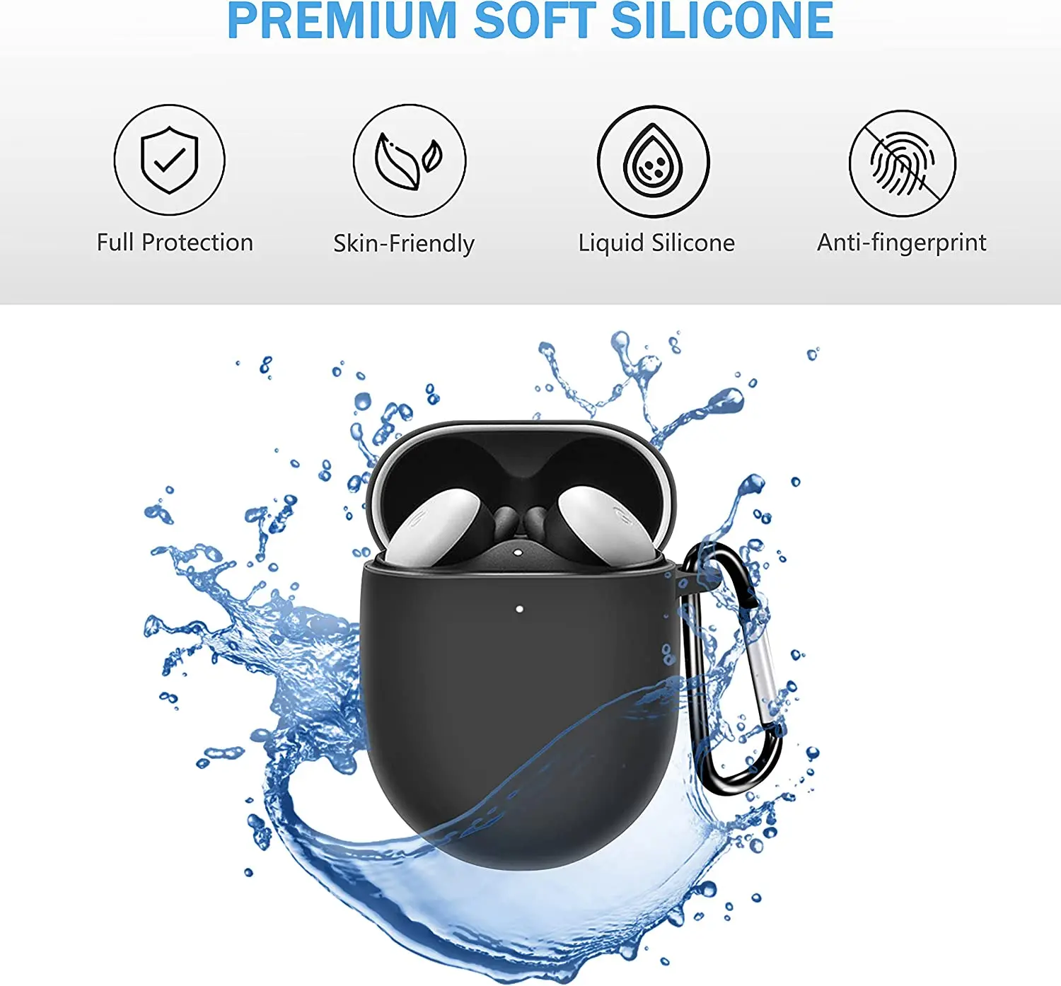 Per Google Pixel Buds Pro custodia protettiva in Silicone con portachiavi custodia antiurto per auricolari per Google Pixel Pro 2022