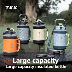 TKK 1650ml Large capacity insulated kettle,SUSU316 portable heat preservation kettle,56oz Keep warm & Cold insulation Vacuum cup