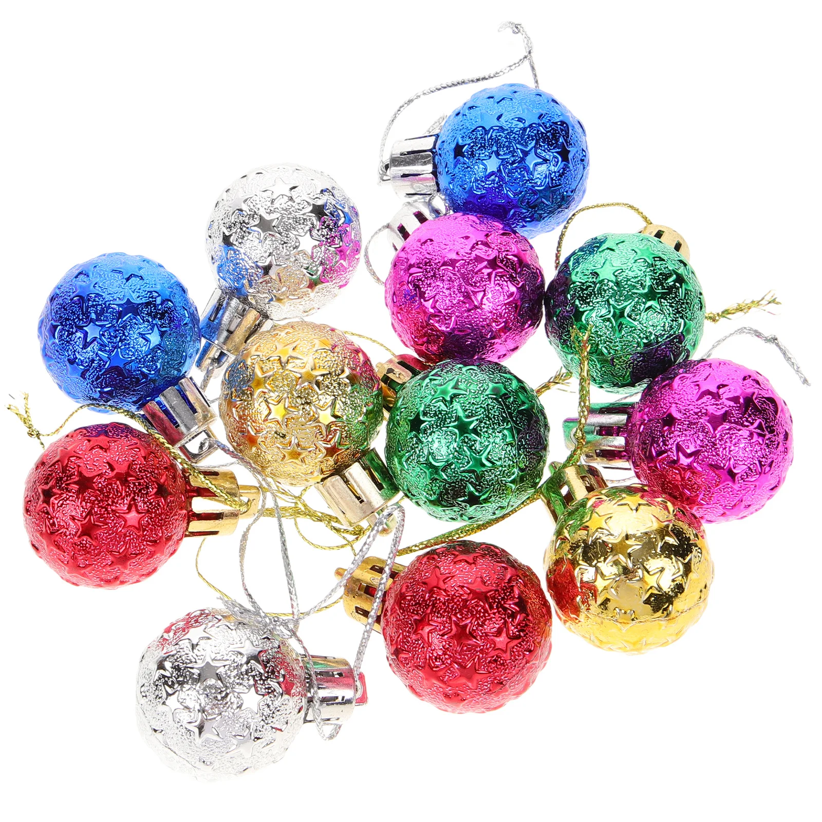 

12Pcs Christmas Tree Ball Hanging Ornaments Classic Xmas Decoration Holiday Pendant for Party Home Garden Xmas Tree Decor
