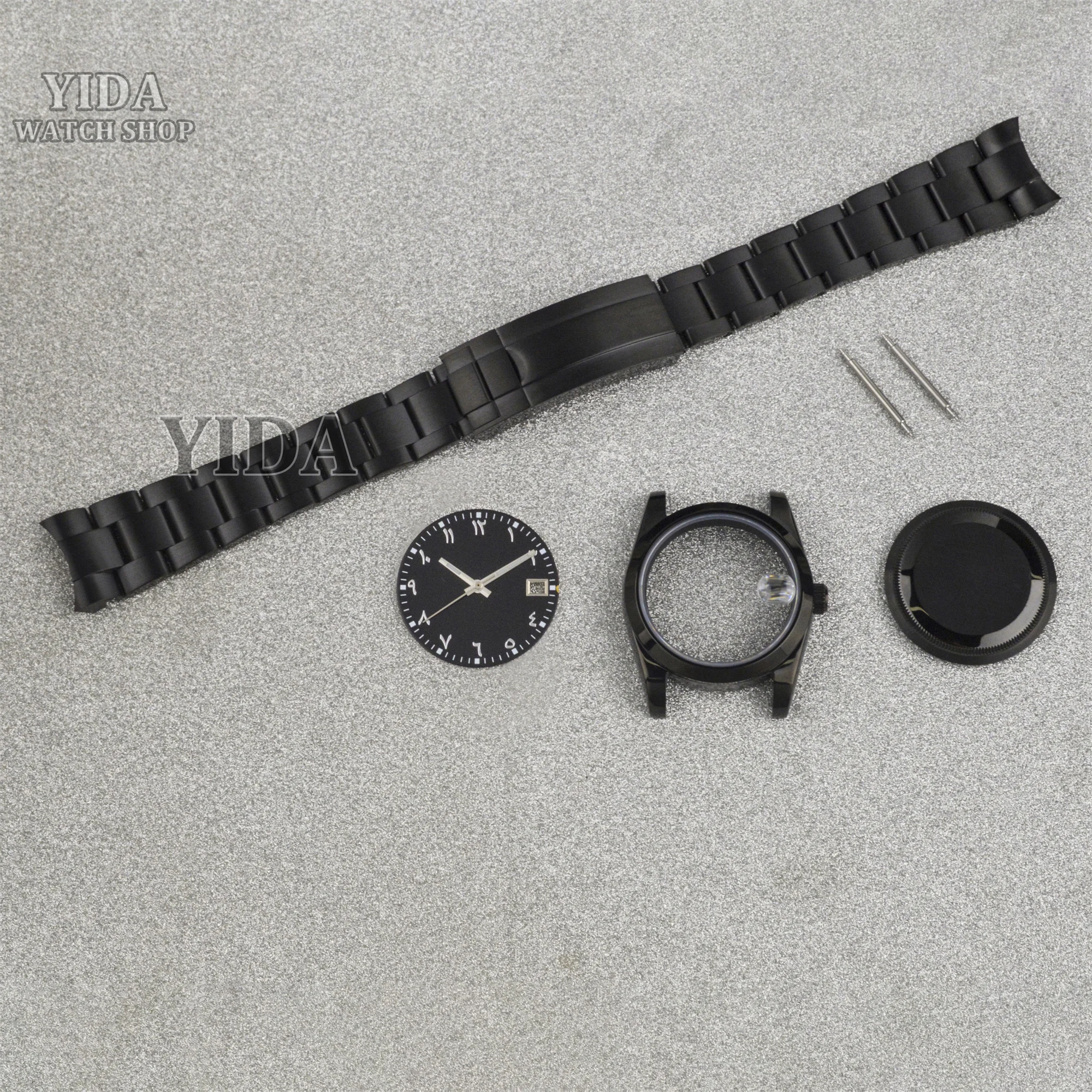 

High Quality 36/39MM NH35 Case Green Luminous Dial Pointers 20mm Strap Sapphire Glass Solid Back for Datejust NH35 NH36 Movement