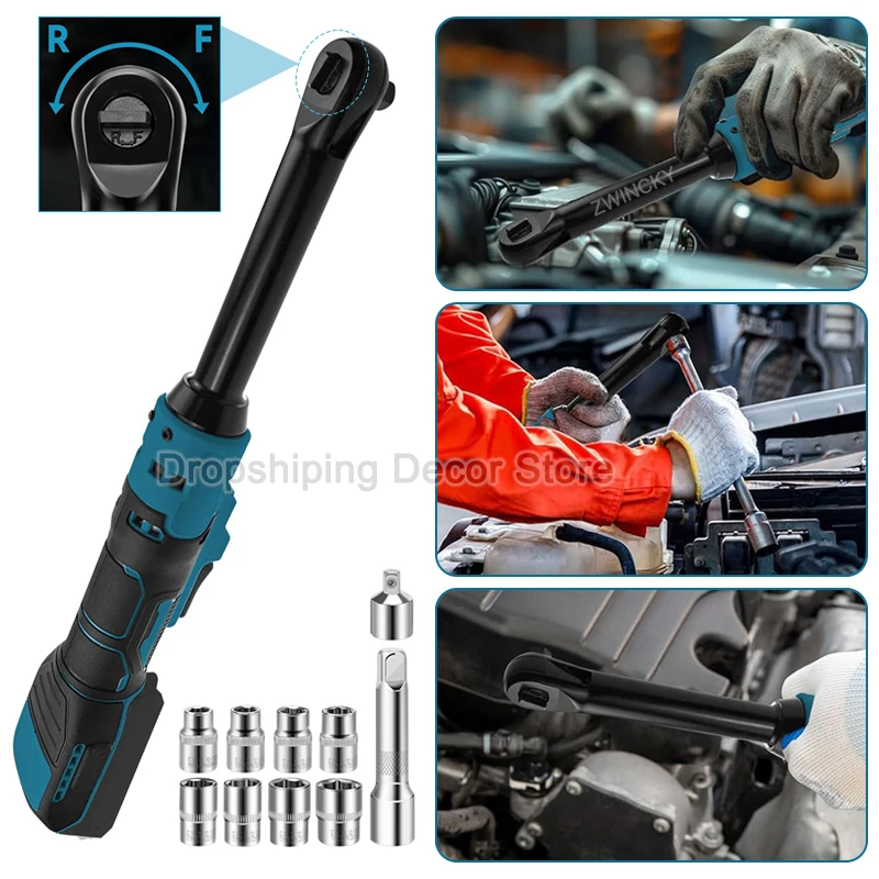 

Для Makita 18 В беспроводной ключ с храповым механизмом 3/8 дюйма электрическая перезаряжаемая отвертка инструмент для снятия гаек для крепления и ослабления