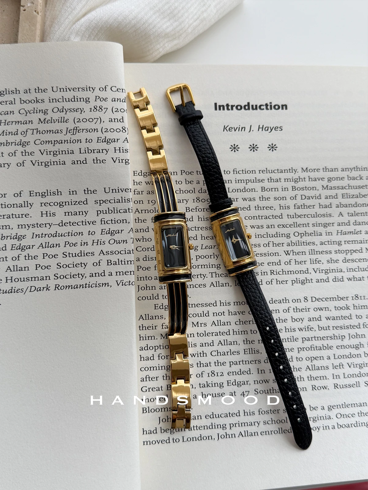 Cylindrical Design Black Gold High-End Watch Luxury 2026 New Temperament Leather Exquisite Trendy Quartz Watch Women'S Gift