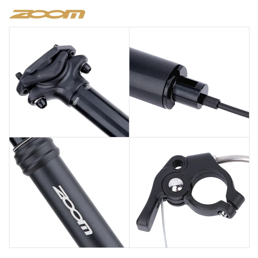 ZOOM MTB Bike 31.6mm 30.9mm Wire Remote Control Seatpost Dropper Hydraulic Lifting Internal Mountain Biycle Seat Post Tube Part