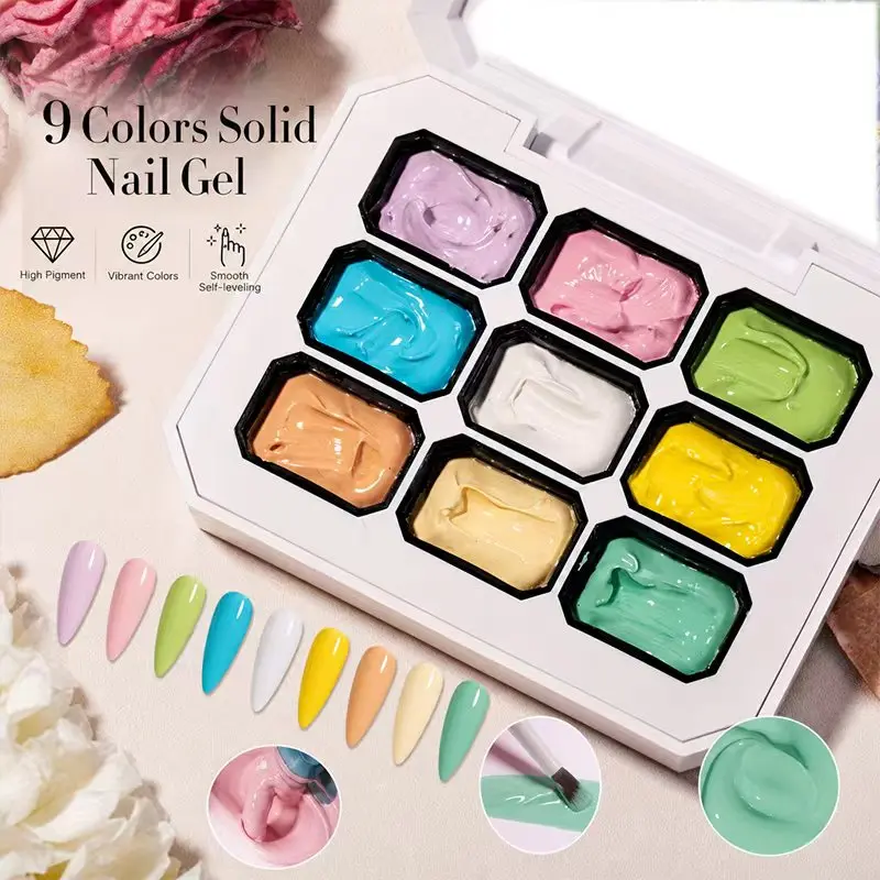 1-piece Y2K style solid oil painting effect patting gel nail polish, dopamine multi-color high-saturation gradient nail gel