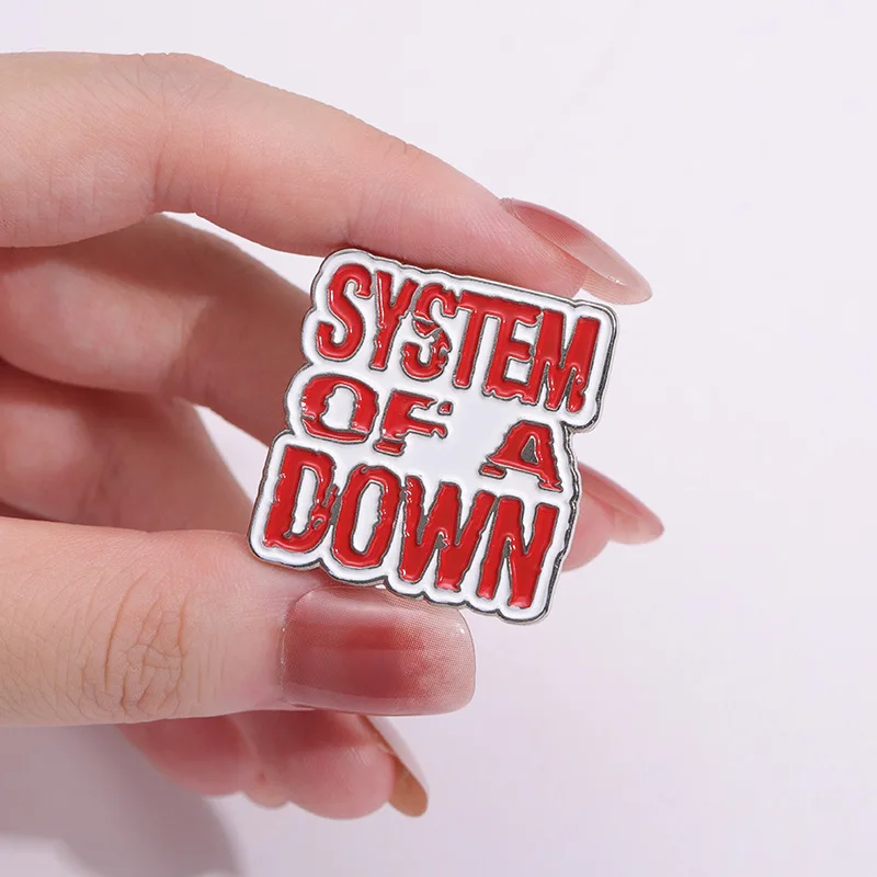 System Of A Down Rock Band Enamel Pin Lapel Brooch Punk Metal Music Badge Backpack Jewelry Gift view 3
