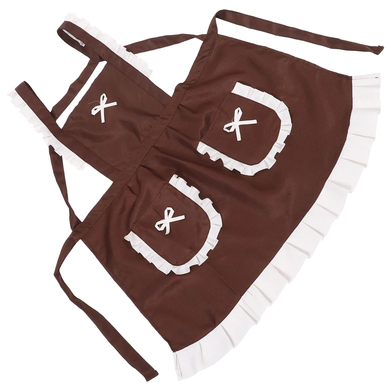 

Japanese Maid Style Apron Reusable Oil Proof Waterproof Heavy Duty Cooking Cleaning Work Apron Kitchen Baking Bbq