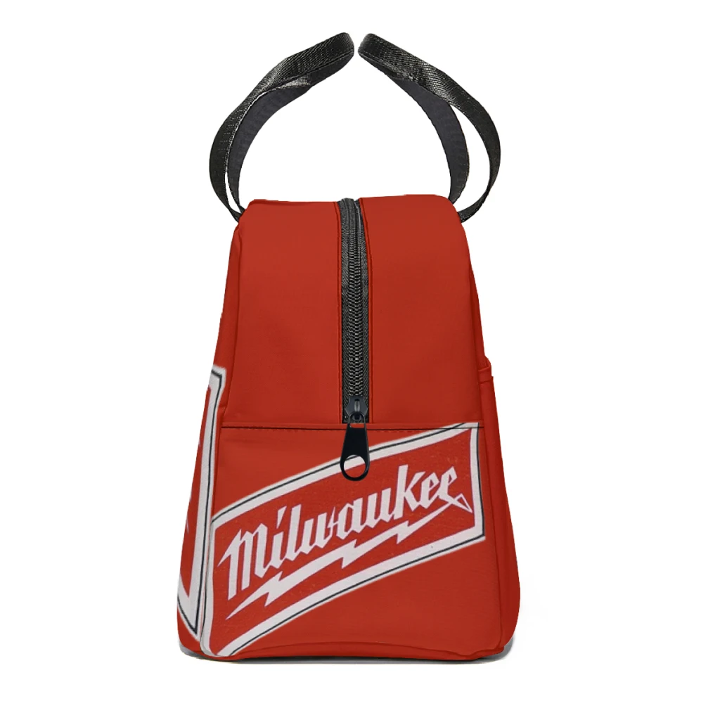 Popular W-milwaukeed Logo Lunch Bag for School Waterproof Picnic Thermal Cooler Insulated Lunch Box Women Kids Tote Bags