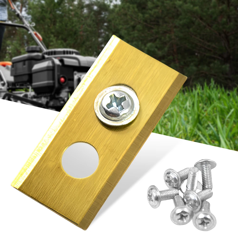 

36Pcs Double Hole Mower Blades 0.6MM Thick Lawn Cutting Blade Wear Resist Stainless Steel Mower Blade Set Lawn Mower Supplies