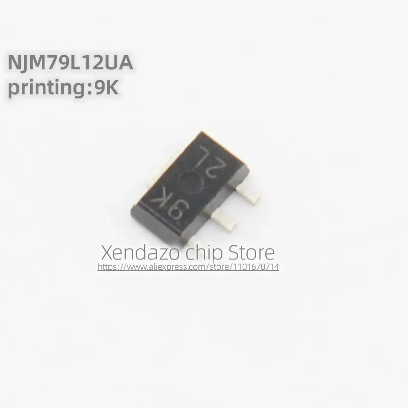 5pcs/lot NJM79L12UA-TE1 NJM79L12UA Silk screen printing 9K SOT-89 package Original genuine Linear voltage regulator chip