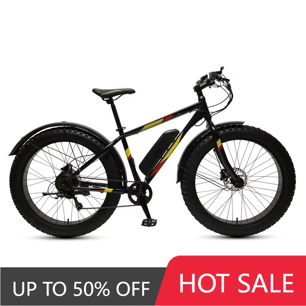 

JYF TXED 48V lithium battery electric bicycle alloy large tire single sprocket snow bicycle cheap good supplier