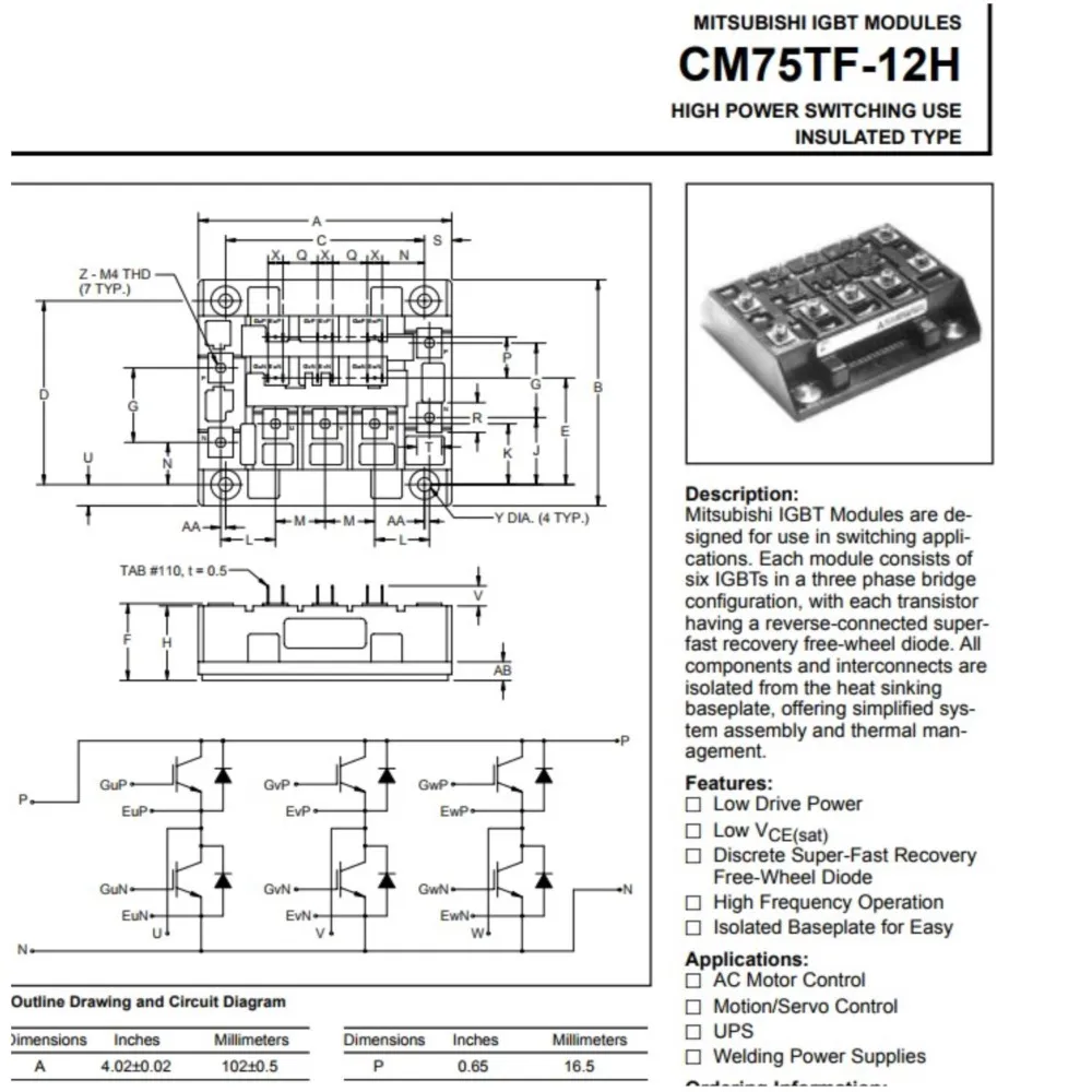 CM75TF-12H neues Modul