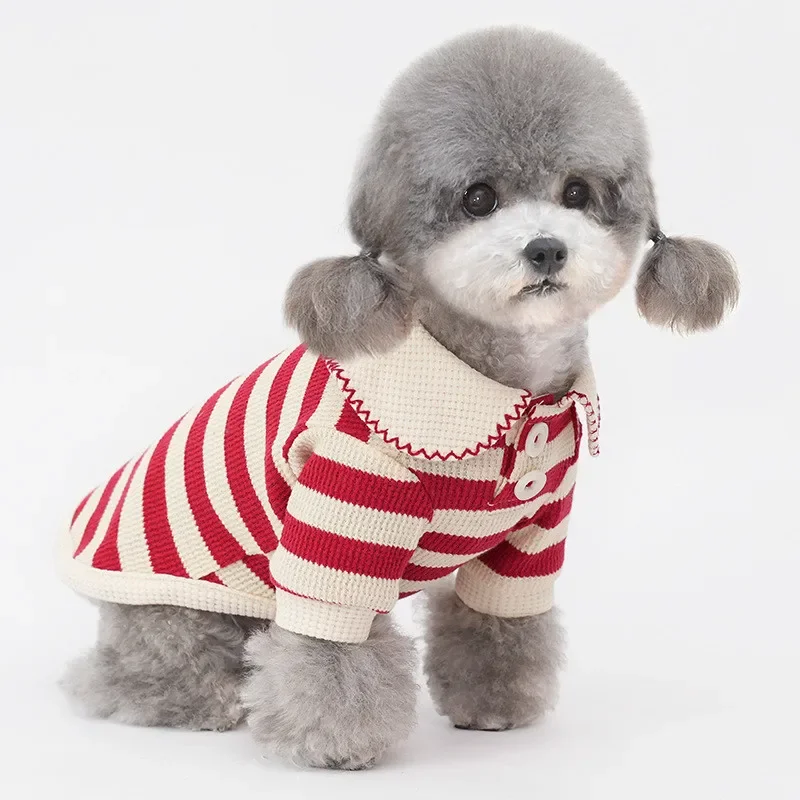 Autumn Winter Dog Tee Shirt Puppy Small Dog Clothes T-shirt Yorkie Pomeranian Maltese Shih Tzu Poodle Bichon Frise Pet Clothing