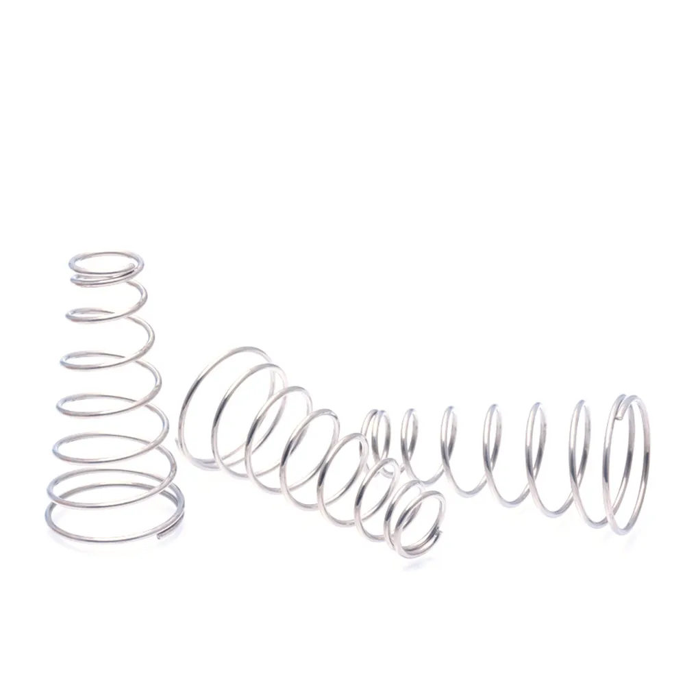 304 Stainless Steel Tower Springs Conical Cone Compression Spring Pressure Spring Wire Diameter 0.4mm 0.5mm 0.7mm 0.8mm