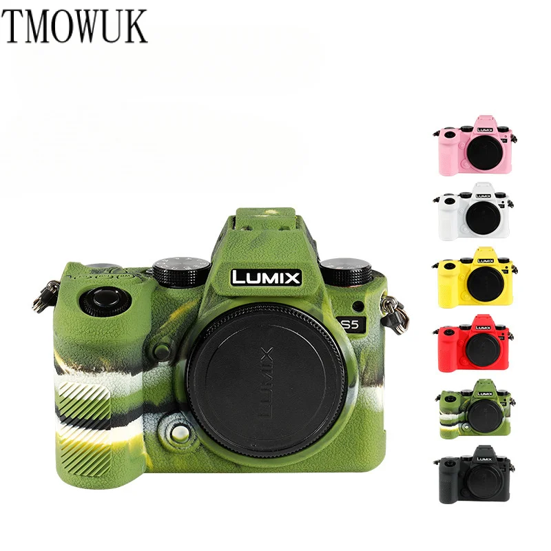 Camera Protective Cover for Panasonic Lumix S5 Non-Slip and Dustproof Anti-Collision Litchi Pattern