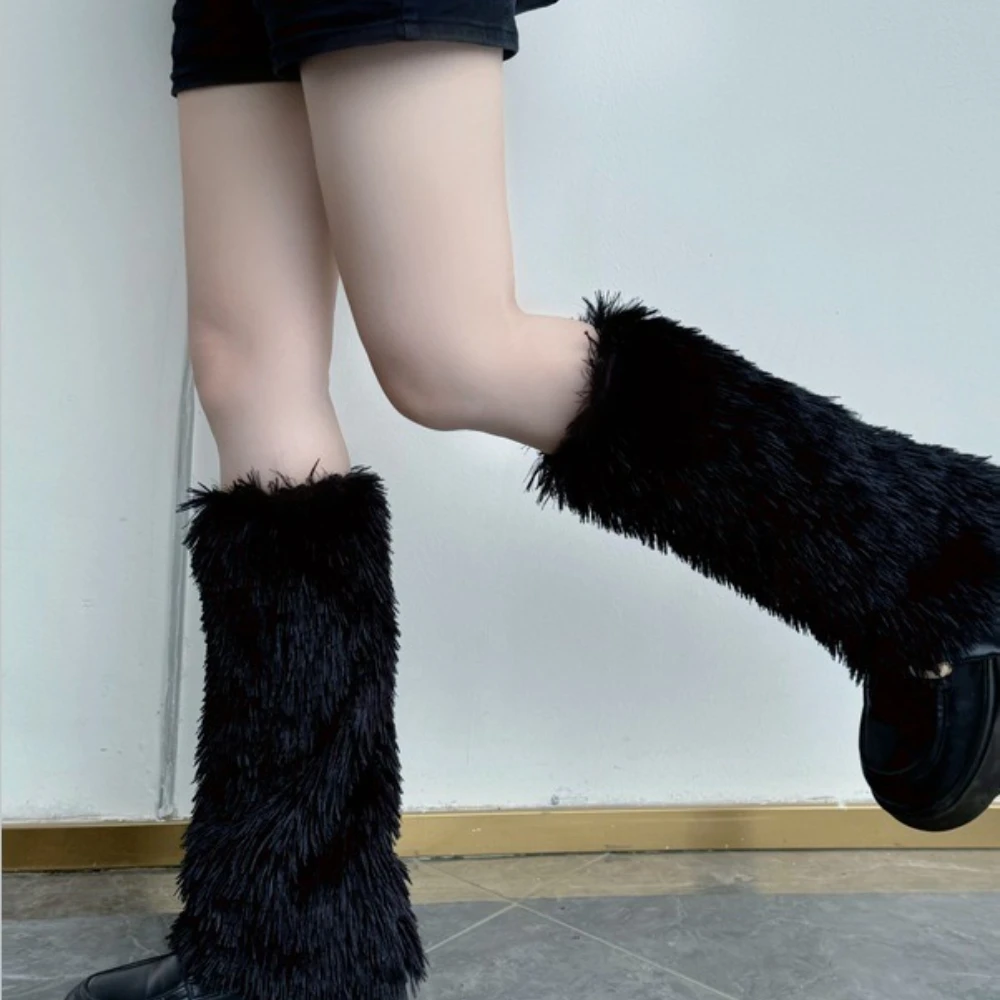 2025 Venta caliente nueva cubierta de pierna de felpa tendencia sentido avanzado simplicidad lindo grueso Otoño e Invierno cubierta de pierna a prueba de frío