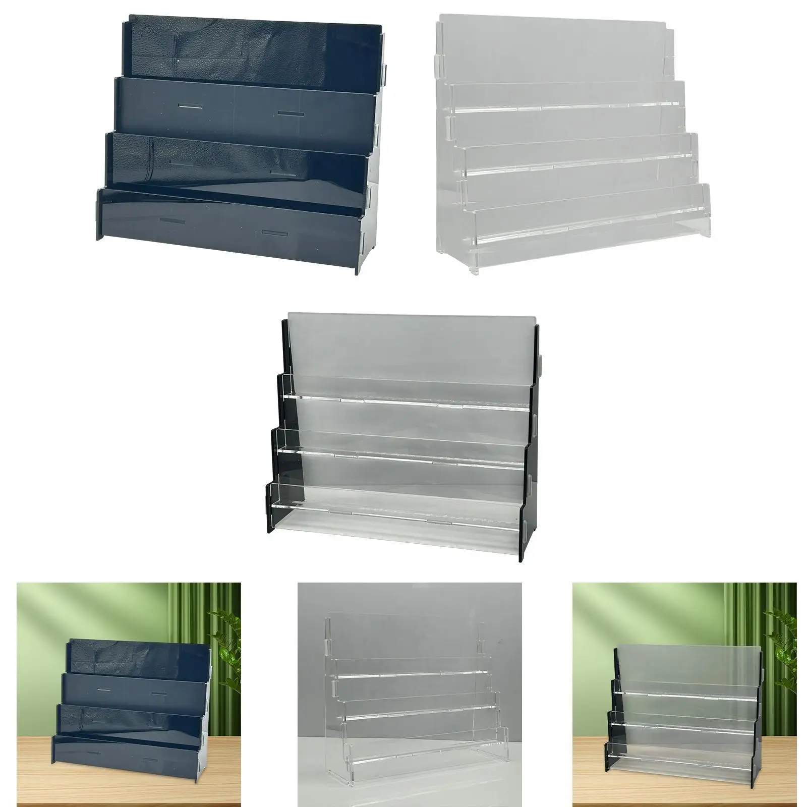 

Полка для спортивных карточек, настольная выставка, 3-х уровневая акриловая подставка