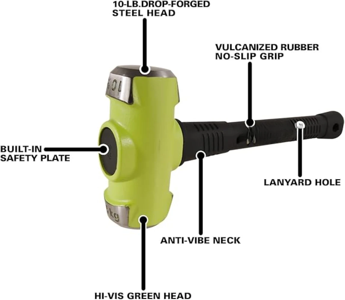 Sledge Hammer 10 Lb Head Heavy Duty Forging Blacksmith Demolition Tool Tools & Home Improvement