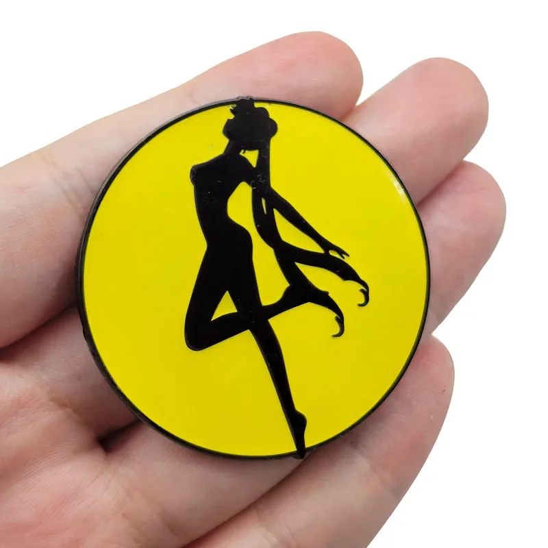 Tsukino Usagi Luminous Badges Sailor Moon Pins Japanese Anime Brooches Manga Pendant for Backpack Clothing Lapel ACG Cosplay Toy