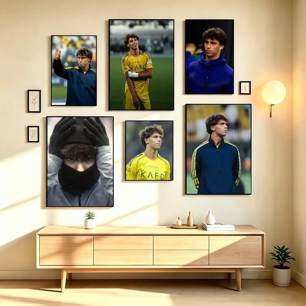 J-Joao Felix Football Player Poster Waterproof Wall Art Sticker For Bar Living Room Vintage Decor High Quality Print Gift