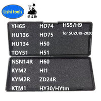 Lishi Tool 2 in 1 YH65 HU136 TOY51 HU134 for SUZUKI-2020 NSN14R KYM2 KYM2R HD74 HD75 KTM1 H50 H51 H60 ZD24R HY30/HYtm HS5/H9 HI1