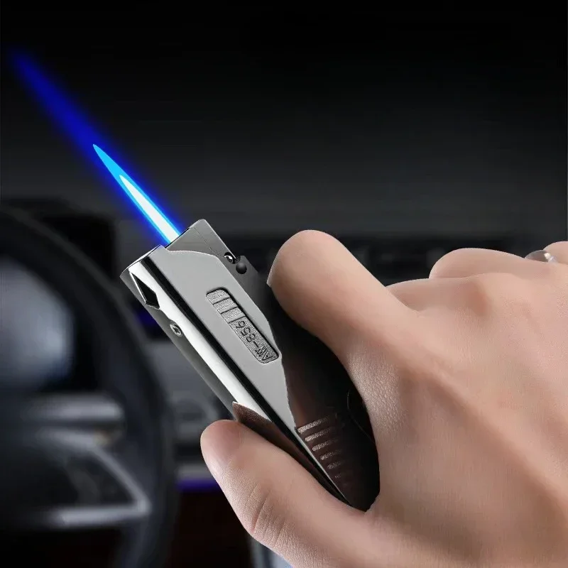 2024 Gas-Electric Dual-Purpose Windproof Jet Lighter Double-Arc Cigarette Lighter Foldable Gun-Type Lighter Men'S Gadget Gift image 2