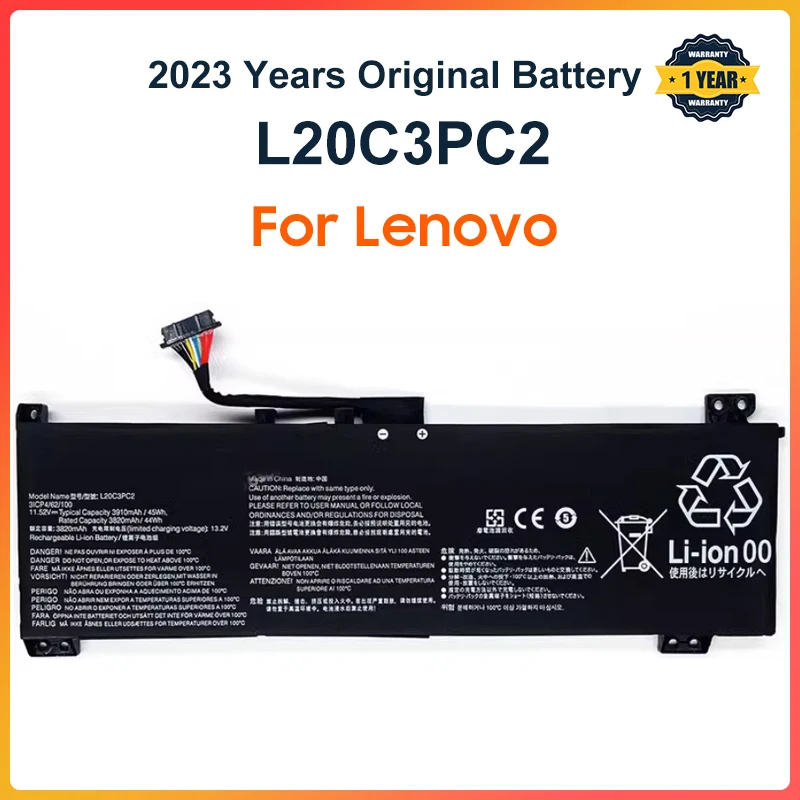 

L20M3PC2 L20C3PC2 Laptop Battery For Lenovo ideapad Gaming 3 15ACH6 15IHU6 82K1 82K2 L20L3PC2 L20D3PC2 11.52V 45WH