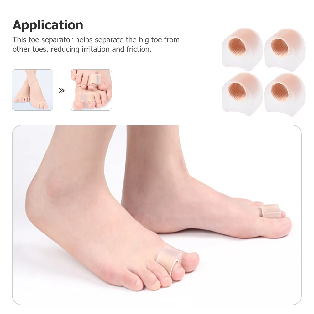 

2pcs Reusable Toe Separators Breathable Foot Care Tool Valgus Correction Hammer Toe Cover For Men Women Toes Spacers