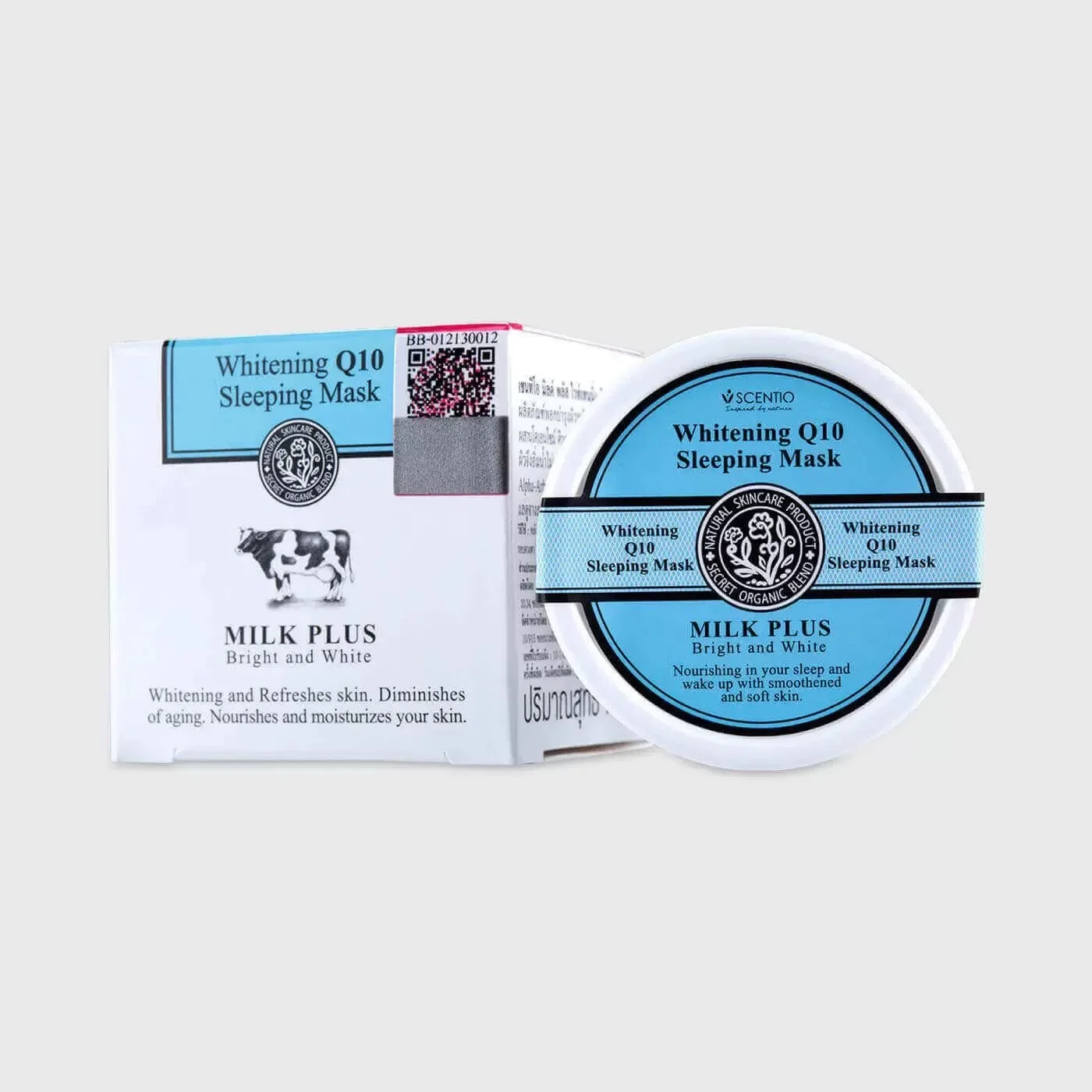 Beauty Buffet Milk Plus Maschera per dormire sbiancante Q10 45 g Nutriente Riparazione notturna