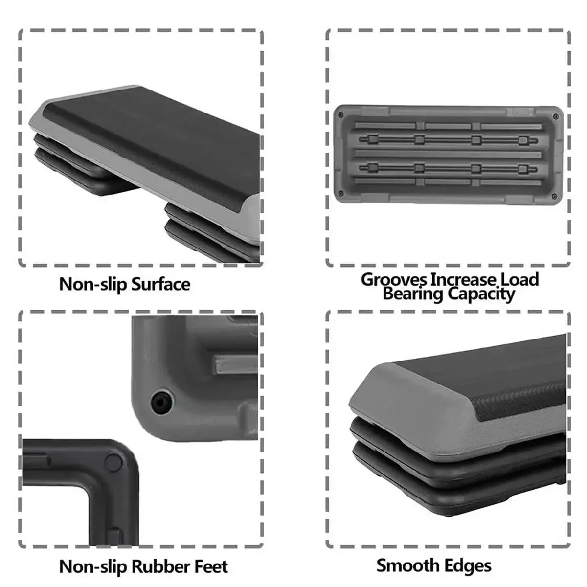 300 кг степпер для фитнеса, нескользящие ступеньки для аэробики, спортивная гимнастика, 4 стойки, регулируемая кардио-педаль для йоги, оборудование для упражнений