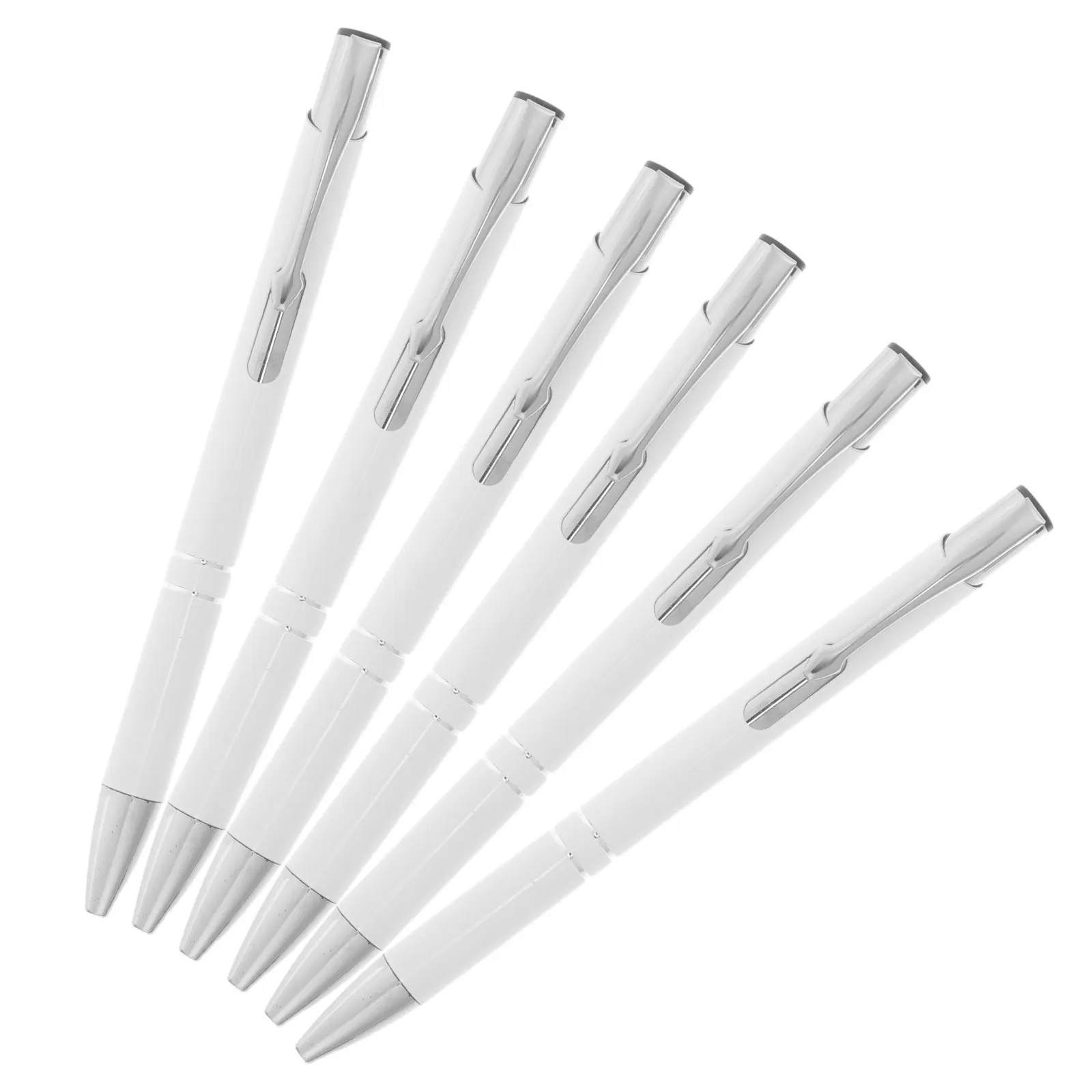 

6Pcs Premium Metal Ballpoint Pens Retractable Design Smooth Ink Flow Comfortable Weight School Office Business Gift Pens