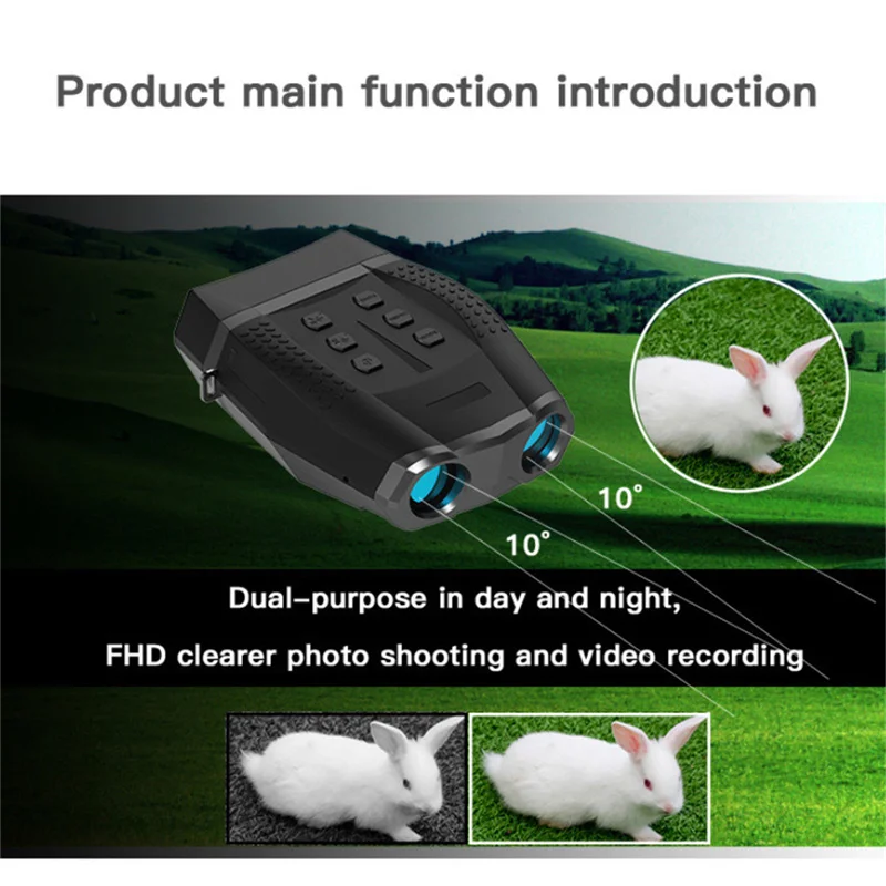 NV5100 Night Vision Hunting Camera Goggles Binoculars 850nm Infrared 2.5'' Display Screen 4X Digital Zoom Security Surveillance